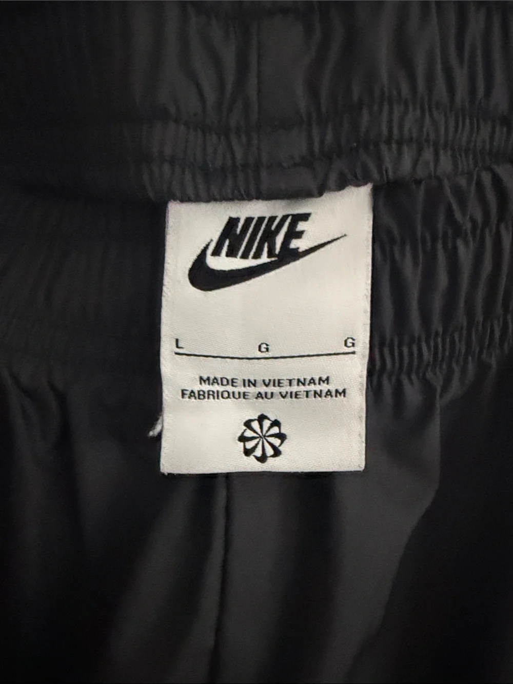 Nike Black and White Women’s Track Pants with Side Stripe